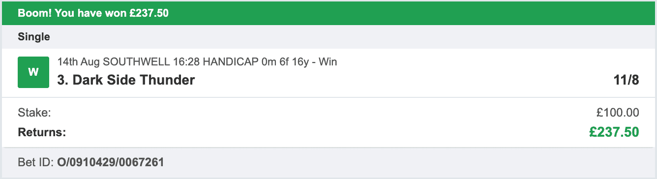 Storm Horse System - Winner - 2022-08-14