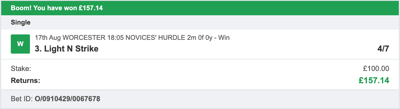 Storm Horse System - Winner - 2022-08-17