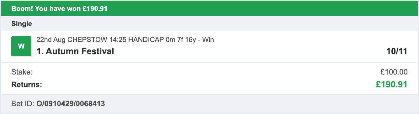 Storm Horse System - Winner - 2022-08-22