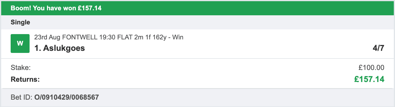 Storm Horse System - Winner - 2022-08-23