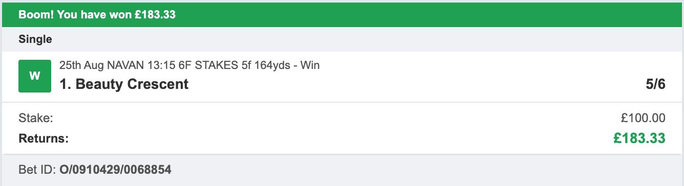 Storm Horse System - Winner - 2022-08-25