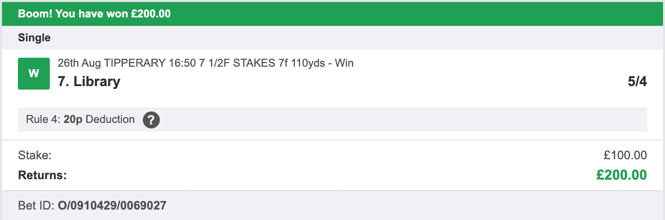 Storm Horse System - Winner - 2022-08-26