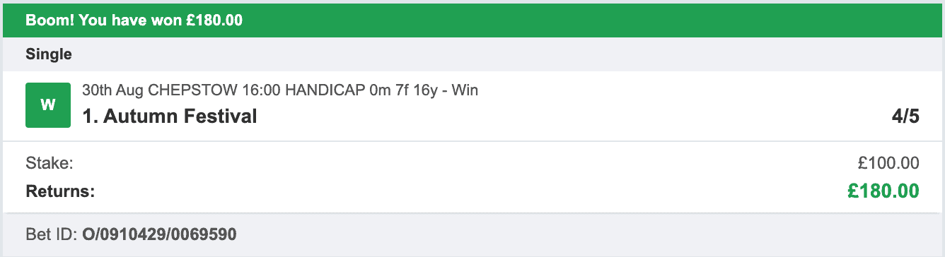 Storm Horse System - Winner - 2022-08-30