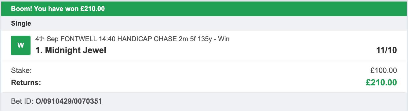 Storm Horse System - Winner - 2022-09-04
