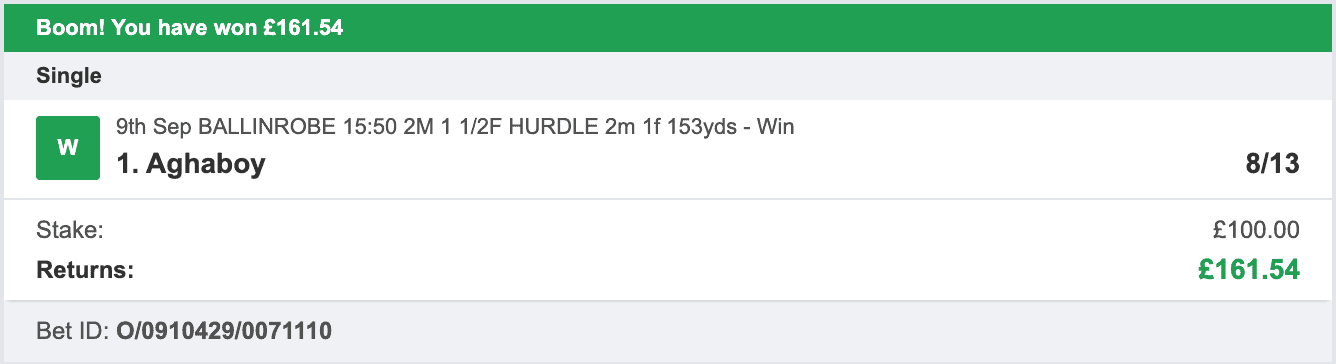 Storm Horse System - Winner - 2022-09-09