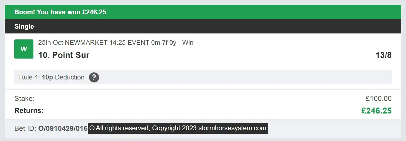 Storm Horse System - Winner - 2023-10-25