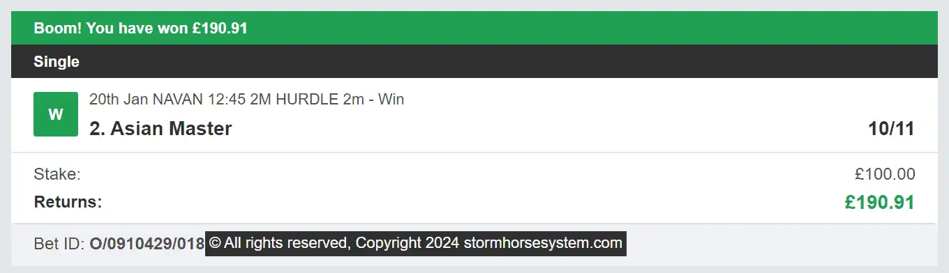 Storm Horse System - Winner - 2024-01-20