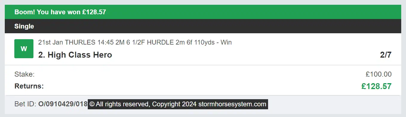 Storm Horse System - Winner - 2024-01-21