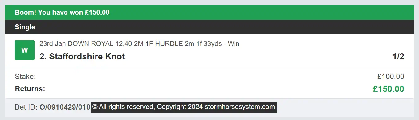 Storm Horse System - Winner - 2024-01-23