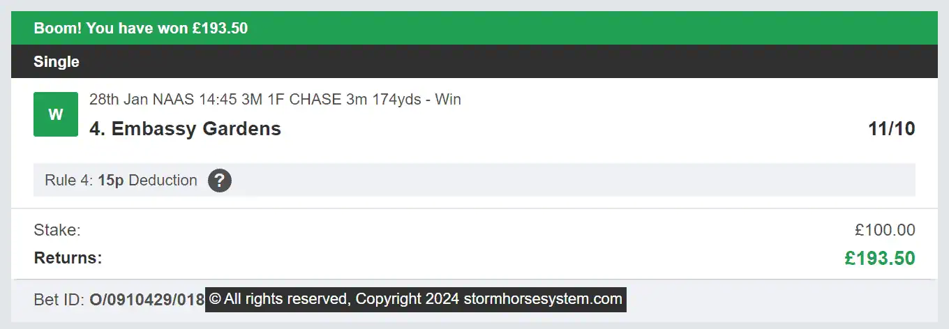 Storm Horse System - Winner - 2024-01-28