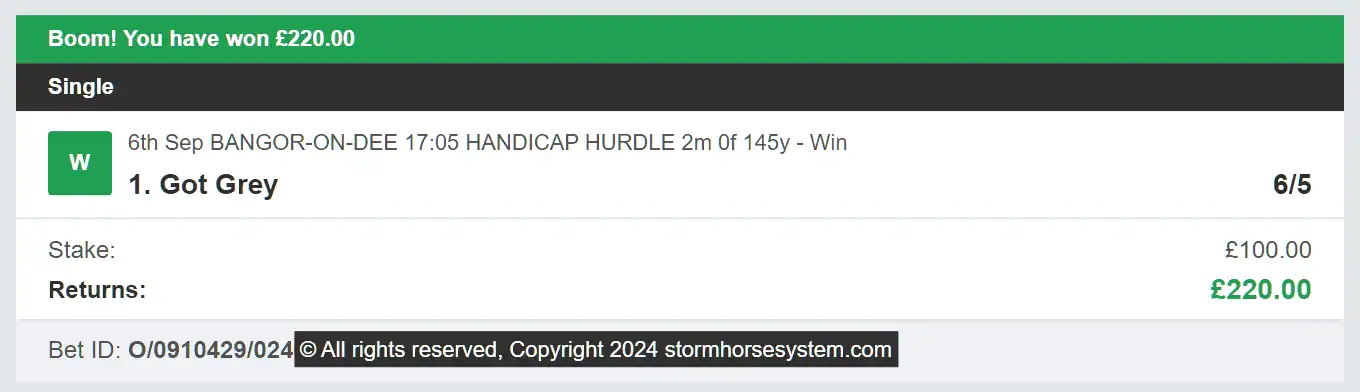 Storm Horse System - Winner - 2024-09-06