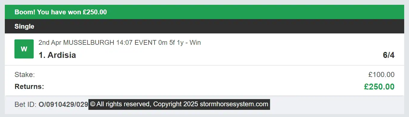 Storm Horse System - Winner - 2025-04-02