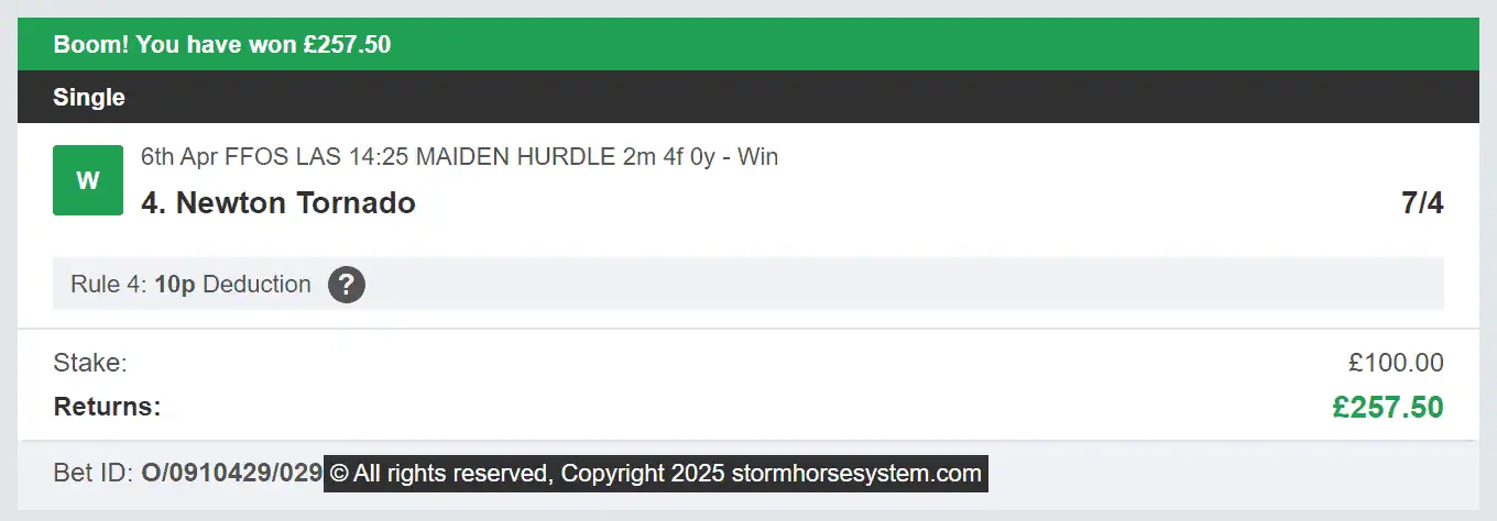 Storm Horse System - Winner - 2025-04-06