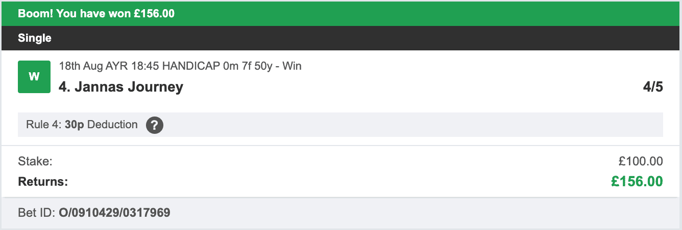 Storm Horse System - Winner - 2025-08-18