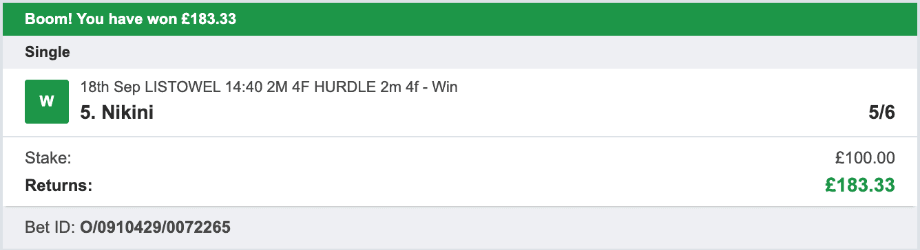 Storm Horse System - Winner - 2022-09-18